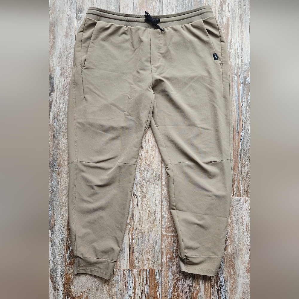 UNRL Performance Pants Joggers Mens Size XL Regular Length Desert Khaki Tan/Sand